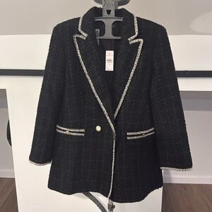 Ann Taylor black blazer M NWT